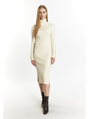 DreiMaster Klassik Damen Strickkleid in Hellbeige