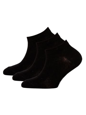 ewers 3er-Set Sneaker Socken Uni in schwarz