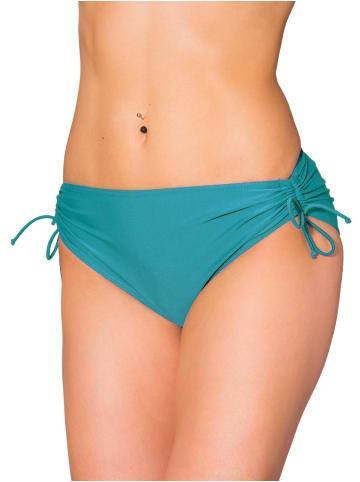 Aquarti Aquarti Damen Bikinihose mit Raffung und Schnüren in petrol