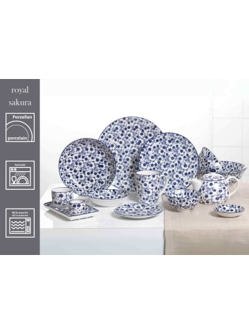 Ritzenhoff & Breker 4er Set Suppenteller Royal Sakura ø 20,5 cm in weiß-blau