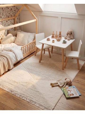 Beliani Kurzflor KHONOMA in Beige - (W) 140 x (L) 200 cm