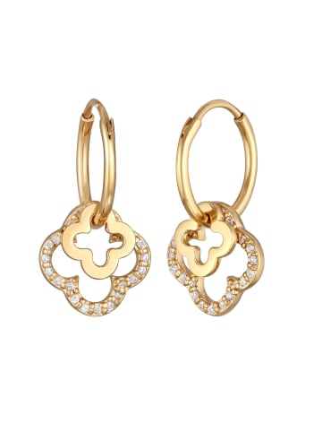 Elli Ohrringe 925 Sterling Silber Kleeblatt in Gold