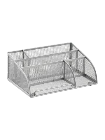 Schreibtischorganizer in Silber - (B)25,5 x (H)10,5 x (T)18 cm