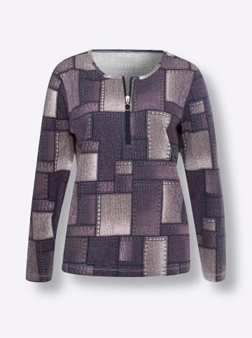 Sieh an! Langarmshirt in orchidee-traube-bedruckt