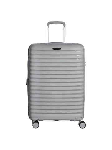 D&N Travel Line 4500+ - 4-Rollen-Trolley M 65 cm erw. (black) in grau
