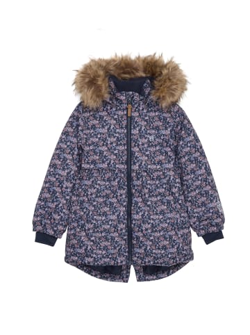 Minymo Winterjacke MISnow Jacket AOP - 162136  Verspielter Parka mit Fellimitat-Kapuze in