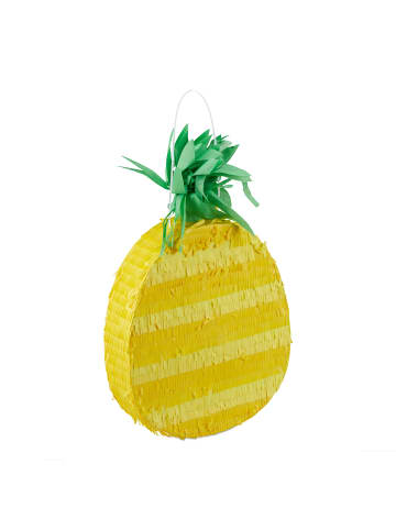 relaxdays 3 x Pinata Ananas in Gelb