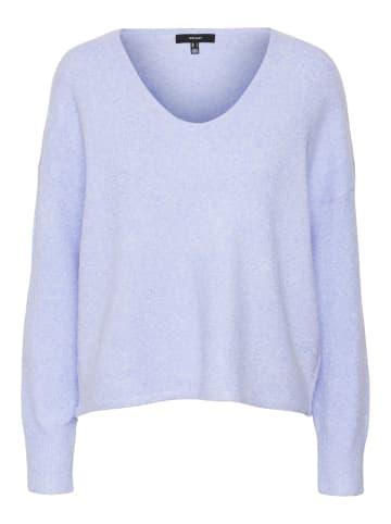 Vero Moda V-Ausschnitt Feinstrick Pullover Langarm Sweater VMDOFFY in Lavendel