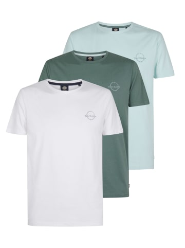 Petrol Industries 3er-Pack Jersey-T-Shirts Salsa