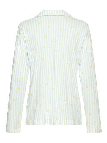 Vivance Active Pyjamaoberteil in blau gestreift