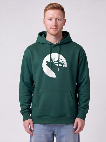 wat? Apparel Sweatshirt Röhrender Hirsch in Glazed Green