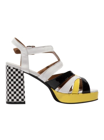 Fly London Sandalen in Weiß/Schwarz