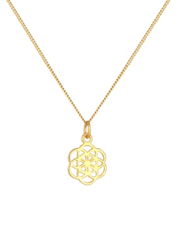 Nenalina Halskette 925 Sterling Silber Blume, Ornament in Gold