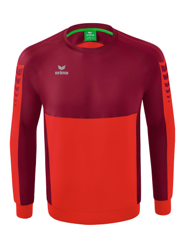 erima Six Wings Sweatshirt in rot/bordeaux