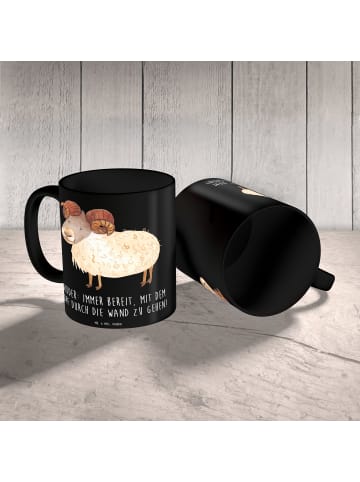 Mr. & Mrs. Panda Kaffeetasse Widder Power mit Spruch in Schwarz