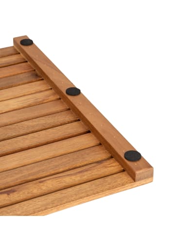 Wenko Duschmatte aus Akazienholz in Braun, (B) 60 x (H) 2,5 x (L) 40 cm