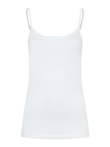 More & More schmales Basic-Top, Spaghettiträger in offwhite