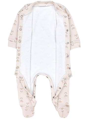 TupTam Baby Jungen Schlafstrampler mit Fuß 3er Pack in beige Modell 1