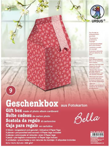 Buntpapierfabrik Ludwig Bähr Geschenkbox Bella 6,5x14,5x6,5cm Packung mit 5 Stück Motiv: 09