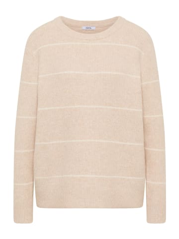 Cecil Bluse TOS Cosy Structure Stripe in Desert Beige Melange