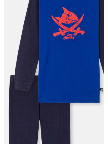 Schiesser Schlafanzug Langarm Capt´n Sharky Organic Cotton in Royal