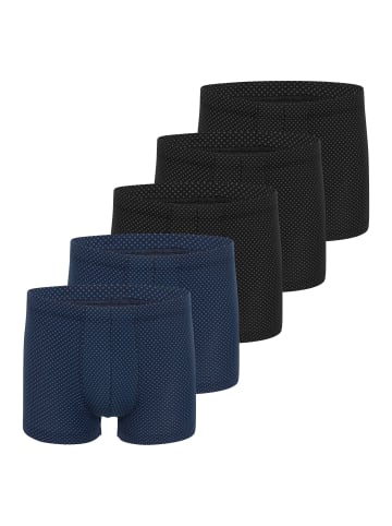 Schiesser Retro Short / Pant Cotton Casual Organic Cotton in Schwarz / dunkelblau