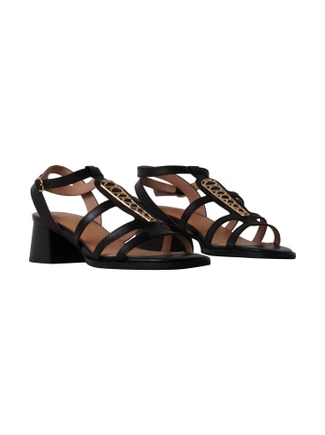Emilie Karston Ledersandalen mit Absatz Catalina Schwarz