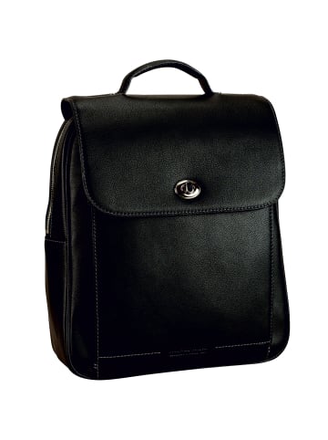 Leonhard Heyden Nizza City Rucksack Leder 34 cm schwarz