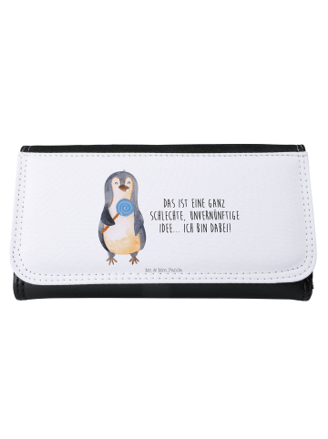 Mr. & Mrs. Panda Portemonnaie für Damen Pinguin Lolli mit Spruch in Weiß