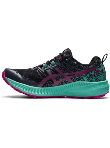 asics Laufschuhe Fuji Lite 2 in black/fuchsia red
