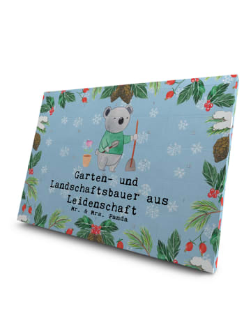 Mr. & Mrs. Panda Tee Adventskalender Garten- und Landschaftsbaue... in Eisblau