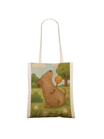 Mr. & Mrs. Panda totebag Hund Keks Design ohne Spruch in Weiß