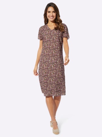 Sieh an! Kleid in rosé-khaki-bedruckt