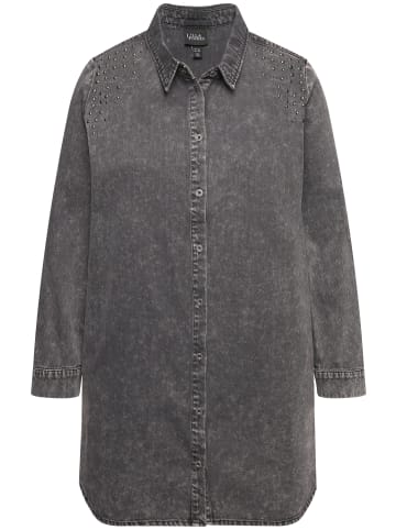 Ulla Popken Longtunika in dunkelgrau denim