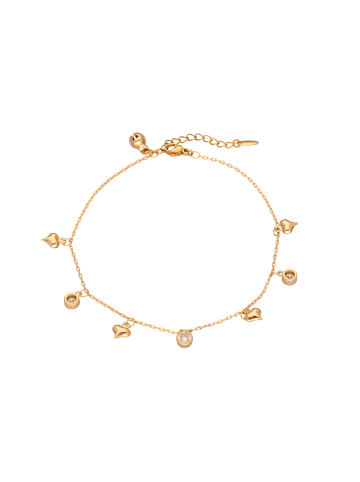 faina Women Ankle Bracelet With Charms in Rose Gold