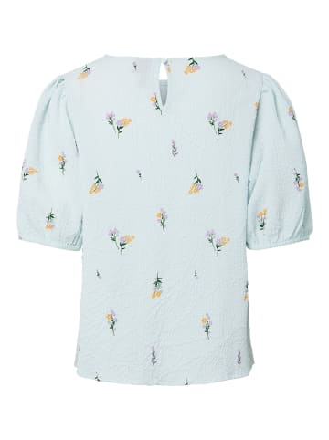 Pieces Oberteil mit kurzen Ärmeln in Cashmere Blue