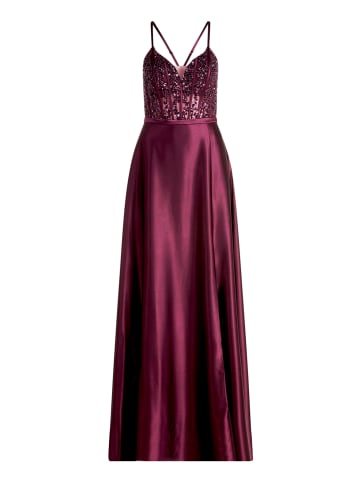 Vera Mont Abendkleid mit Stickerei in Prune Wine