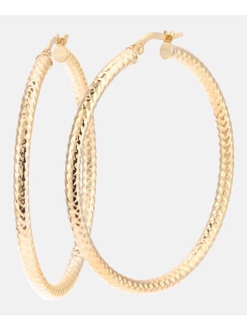 Diamant L'éternel Creolen aus 375 Gelbgold
