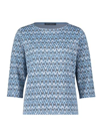Betty Barclay Sweatshirt mit Jacquard in Blue/ Dark-Blue