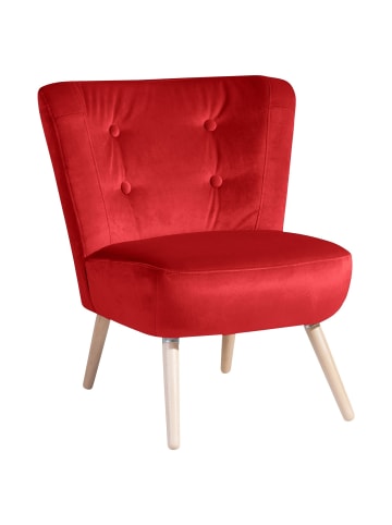 58 aufm Kessel SESSEL Kassi Bezug Samtvelours Buche natur / rot