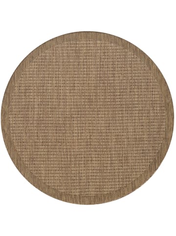 KADIMA DESIGN Teppich Outdoor Waschbar Einfarbig DAFNE Strapazierfähig OEKO-TEX in Braun