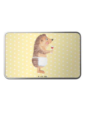 Mr. & Mrs. Panda Kaffeedose Igel Wein ohne Spruch in Gelb Pastell