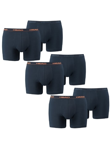 HEAD Boxershorts 6 er Pack Boxer in 493 - Peacoat/Orange