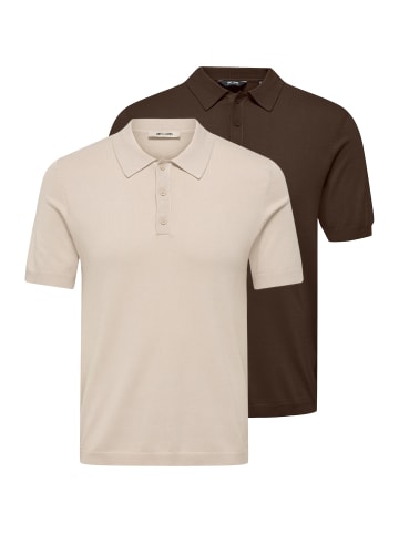 ONLY & SONS Poloshirt Wyler in Beige / braun