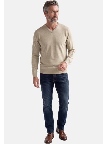 Redmond Pullover Basic in Beige / hellgrün