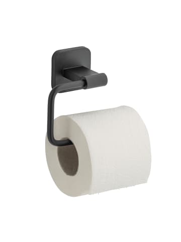 Wenko Toilettenpapierhalter TURBO-LOC PORTO in Schwarz, (B) 14 x (H) 10 x (L) 6,5 cm