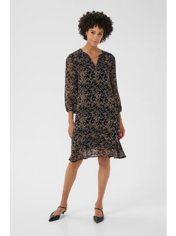 PART TWO Kleid ElkasPW Feminine Form in Black Flower Bouquet Print