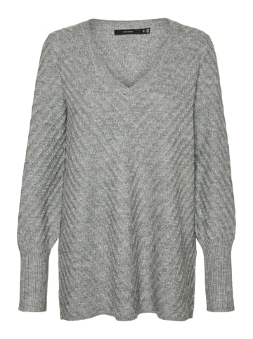 Vero Moda Strickpullover in Medium Grey Melange
