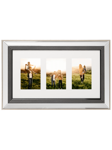 Beliani Fotorahmen DALABA in Silber - (W) 51 x (H) 32 x (L) 3 cm