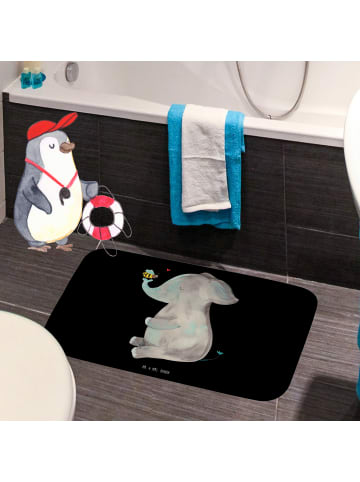 Mr. & Mrs. Panda Badezimmerteppich Elefant Biene ohne Spruch in Schwarz